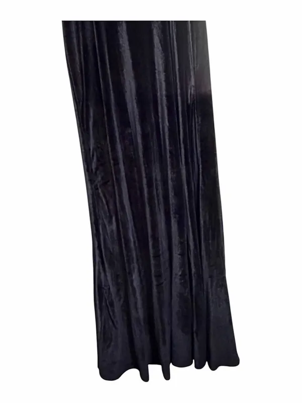 LULUS Women’s Elegant Class Sleeveless Black Velvet Strapless Maxi Dress Size L - Image 7