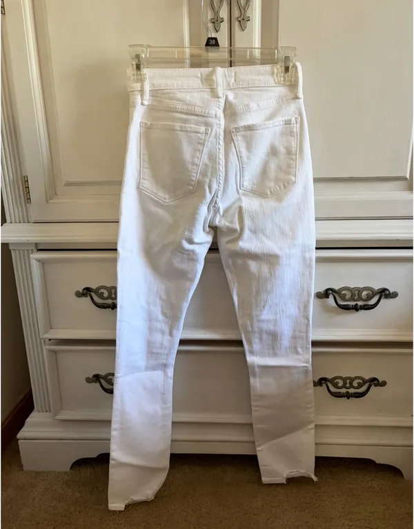 Abercrombie white Super Skinny High-Rise Ankle Jeans - Image 3