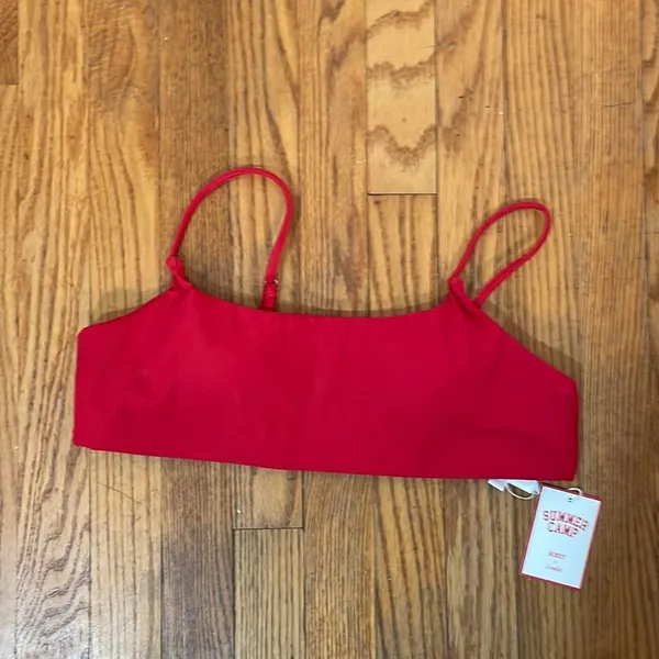 Andie the Maui Bikini Top‎ Rib Flame Red size XS NWT - Image 3