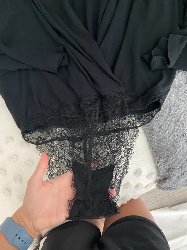 Free People Black Blouse Bodysuit - Image 7