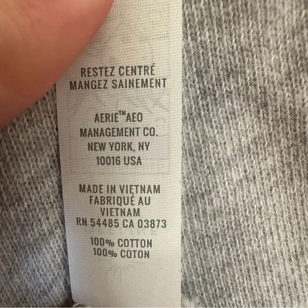 Offline Aerie Weekend Cutout Dress Sweatshirt Cotton Women’s Medium Heather Gray - Image 8