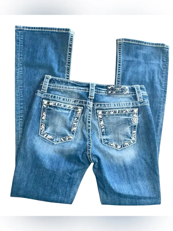 Miss Me Western Floral Border Bootcut Jeans! - Image 2