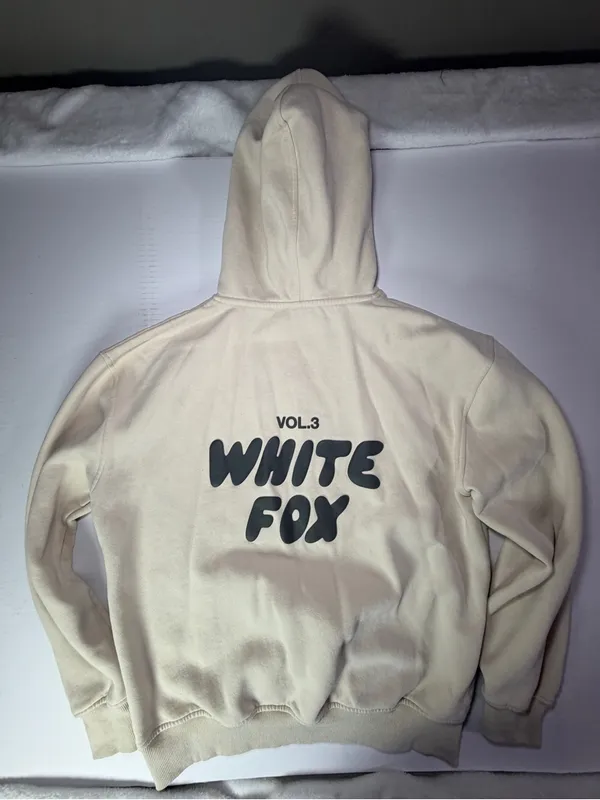 White Fox Boutique Cream Relaxed Pullover Hoodie - Image 5