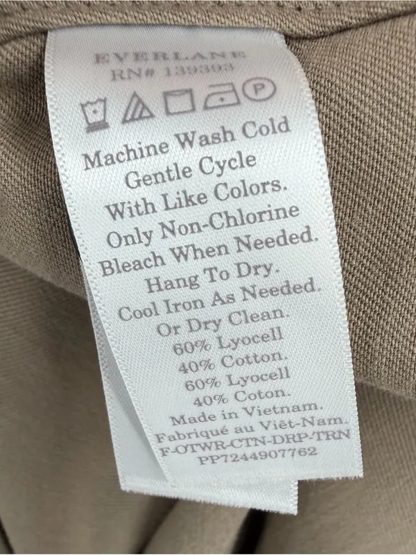 Everlane the drape trench coat with belt gray tan women’s XS chic mature - Image 3