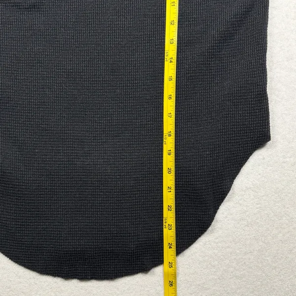 Tna Aritzia Waffle Knit Long Sleeve Thermal Top Black XS Oversized - Image 7