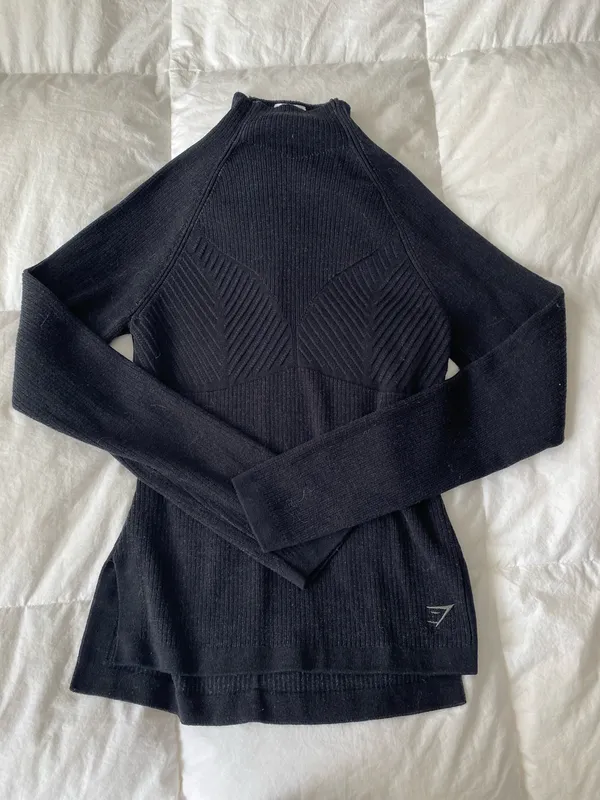 Gymshark Mockneck Pullover Black Sweater - Image 4