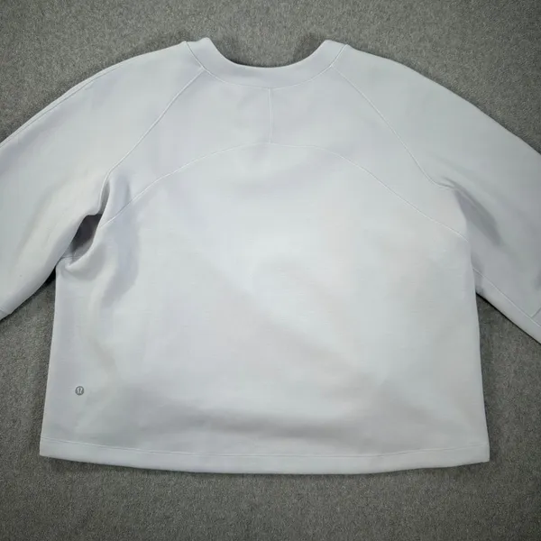 Lululemon AirWrap Modal Crew Sweatshirt Alpine White 16 Boxy Cropped Pullover - Image 8