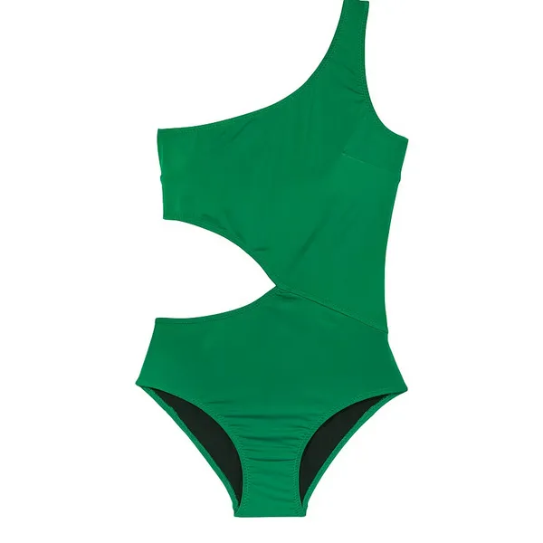 B Fyne New One Shoulder Green Swimsuit Swimwear Beach Pool Emerald green‎ NWOT - Image 4