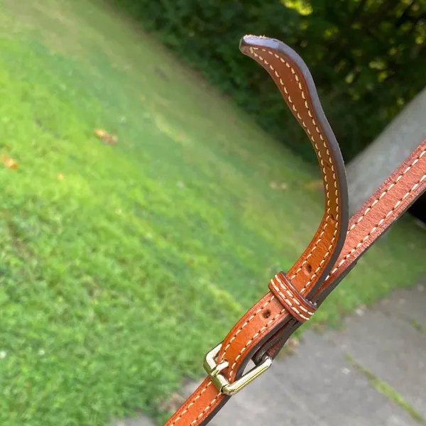 💙🤎 Vintage 80s Dooney & Bourke J9243546 Pebble Grain Leather Navy Blue & Brown Shoulder Bag $268.00 🤎💙 - Image 7