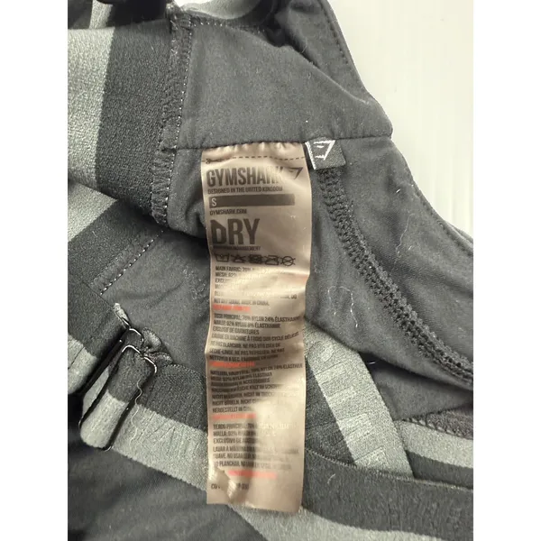Gymshark Sports Bra Criss Cross Medium‎ Support Activewear Black Size S - Image 5