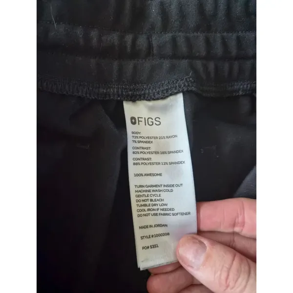 Figs Black Jogger Sweatpants - Casual Comfort Work Bottoms - Image 2