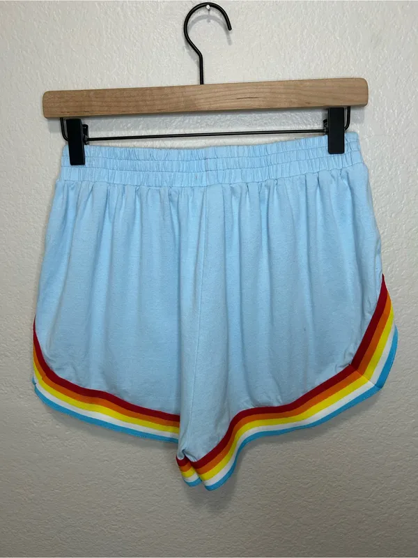 Baby Blue Rainbow Pride Halter + Shorts Set XS–M Cotton Blend - Image 6