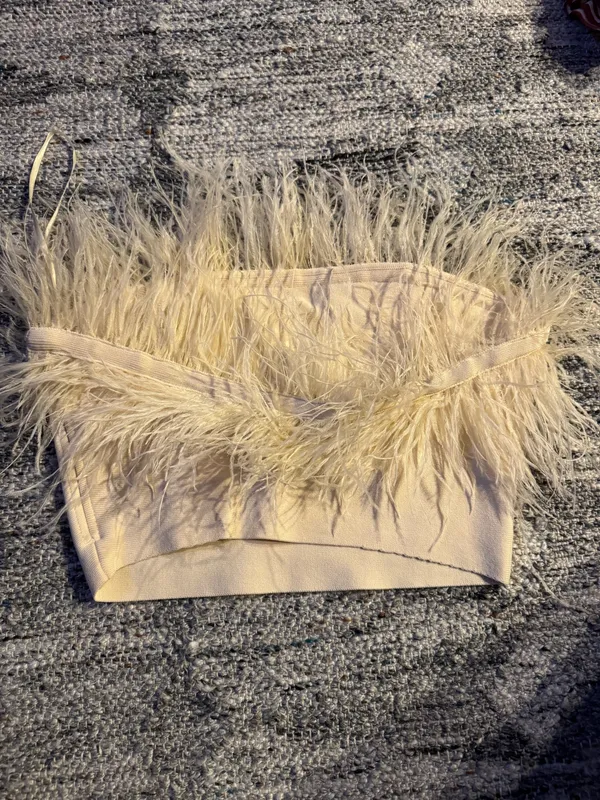 Staud Nellie Feather Crop Top - Image 2