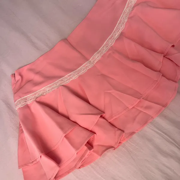 Forever 21 x Betsy Johnson Pink Lace Rosette Skirt - Image 6