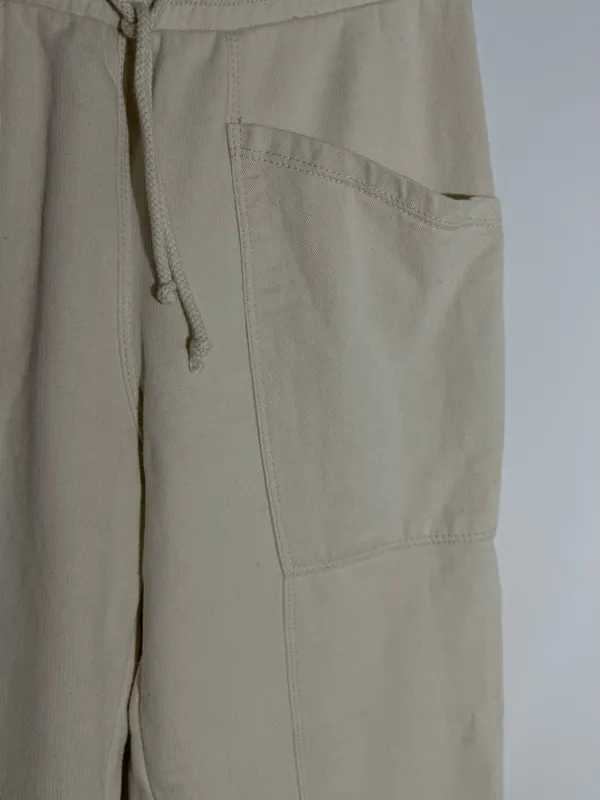Zara Wide Leg Drawstring Pants - Cream - Image 10
