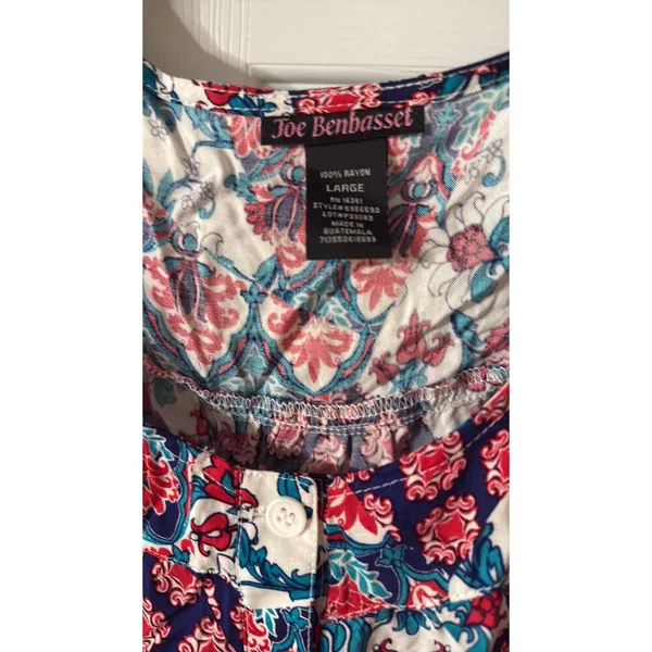 Joe Benbasset Blue and red floral romper‎ Women's Large - Image 7