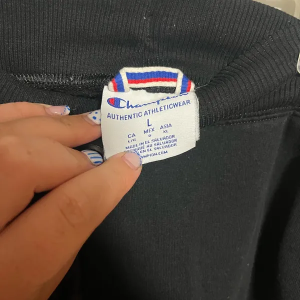 Champion Black Track Pants with Logo - Image 2
