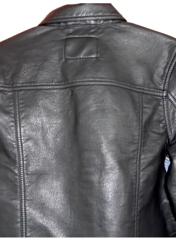 Blank NYC Faux Leather Denim Hybrid Jacket - Image 6
