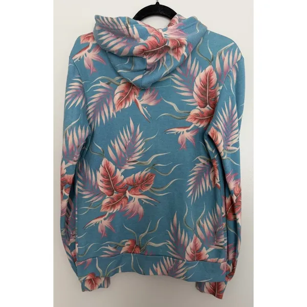 Aviator Nation Kauai Palm Zip Up Hoodie Blue Size Medium - Image 2