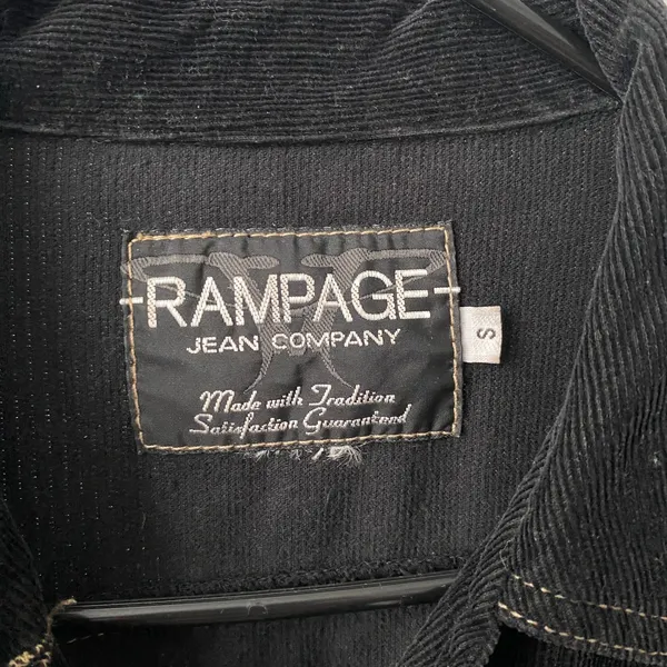 Rampage S Black Corduroy Maxi Dress Button Front Long Sleeve Belted Y2K‎ Grunge - Image 4