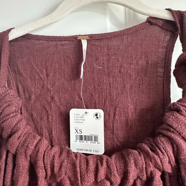 Free‎ People Henriette Jumpsuit Romper in Raisin NWT - Image 7