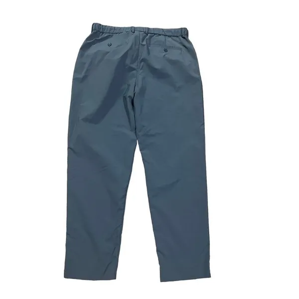 Zara womens blue business casual relaxed‎ fit pull on trousers sz 32 - Image 2