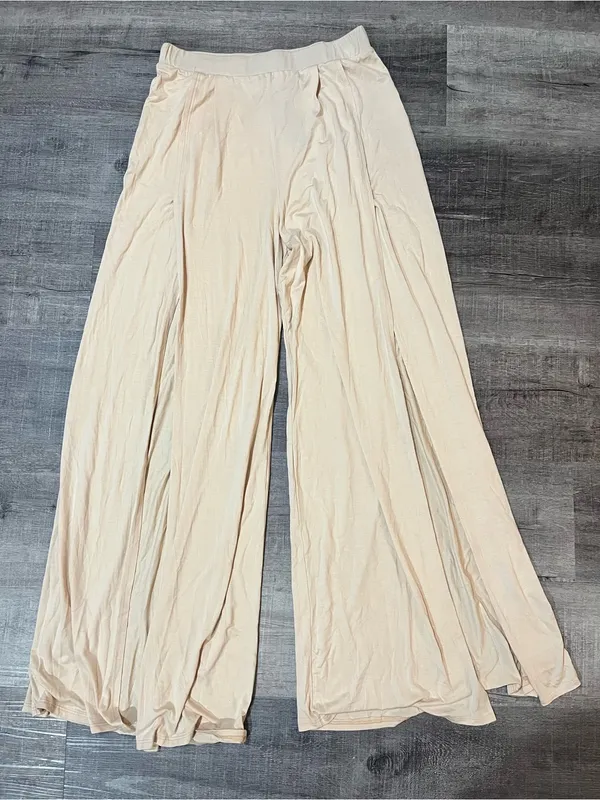 LULUS Knockout Beige Wide-Leg Pants - Image 3