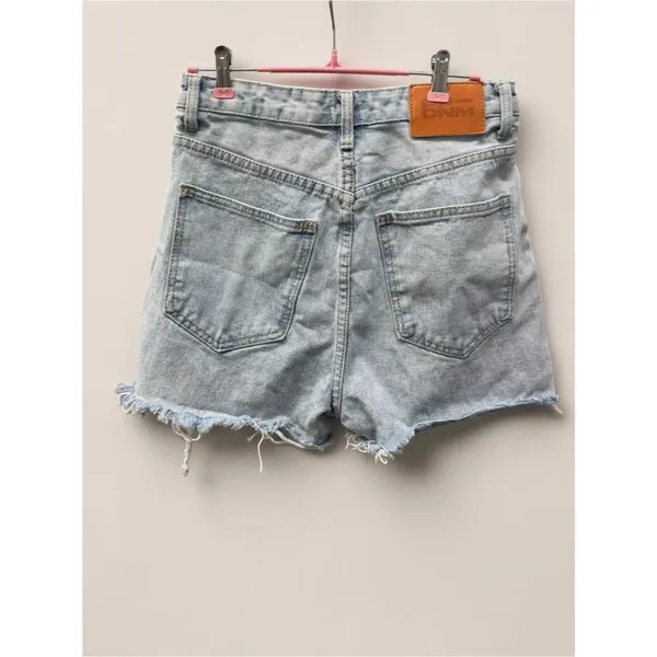Princess Polly Light Wash Distressed Denim Shorts Size 4 - Image 2
