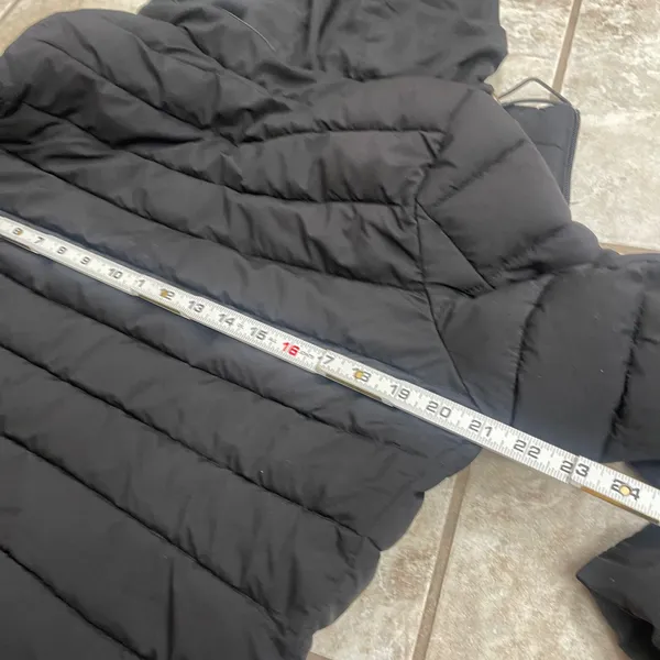 Lauren Ralph Lauren Womens Black Quilted Puffer Jacket BLACK LABEL Hood Size M - Image 9