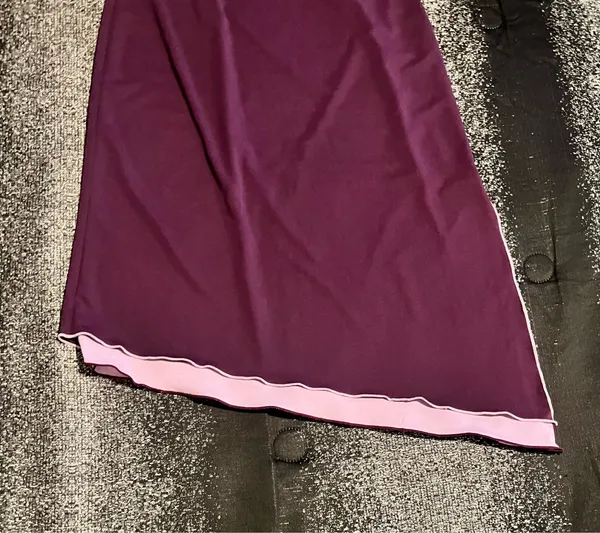 Womens 3/4 Vintage Express Y2K Strapless Asymmetrical Hem Maxi Dress Plum Purple - Image 4