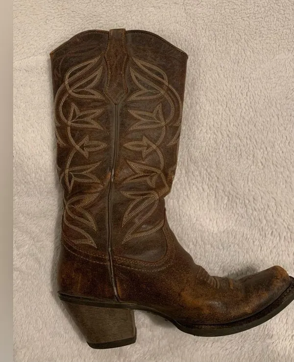 Ariat Women’s Sheridan Western Boots Leather Vintage Bomber Cowboy - Size 5.5 - Image 4