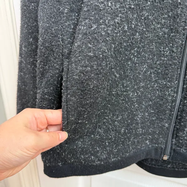 Avia dark gray soft fleece full zip collared active winter jacket XL casual - Image 4