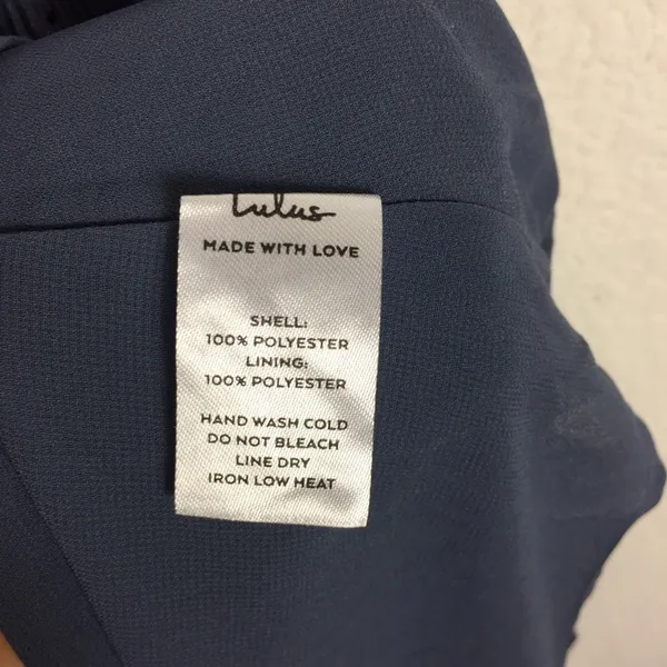 NWT Lulus Know Your Heart Midi Dress Medium Dusty Blue Polka Dot Ruffled - Image 8