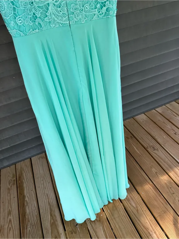 JJs House Estelle bridesmaid Dress Lace Bodice in Spa (Aqua blue/green) (206482) - Image 8