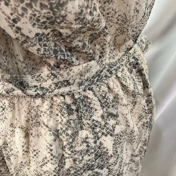New Abercrombie & Fitch Snakeskin Halter Mini Dress Small Tie‎ Belt Flowy - Image 3