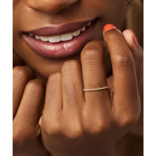 NEW Dainty 14k Gold Plated‎ S925 Bead Ball Ring, Jewelry, Size 7 - Image 5