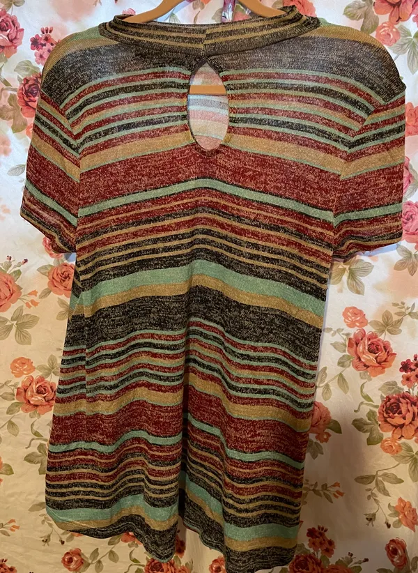Semi Transparent Striped Shirt - Image 2