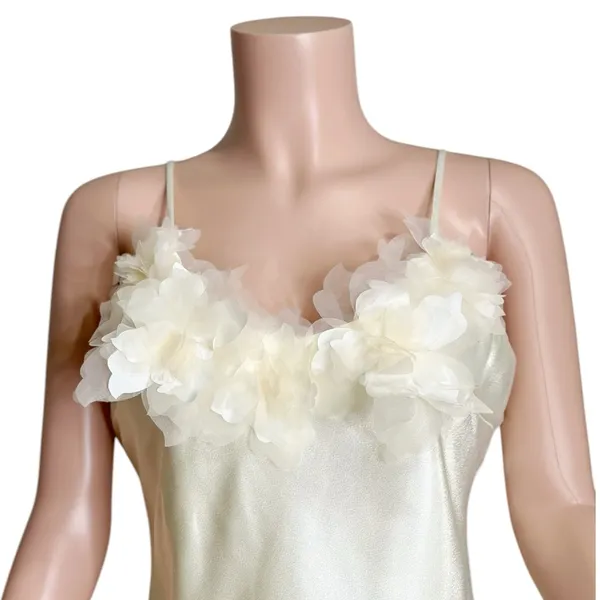 ELLIATT Katalina 3D Floral Satin Dress, Ivory, Large - Image 7