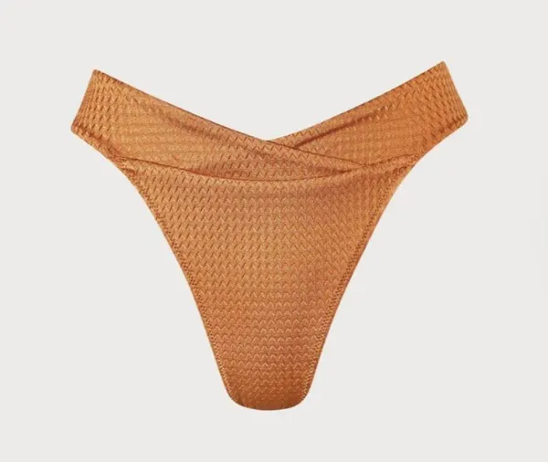 BERLOOK Caramel V Cut Jacquard Bikini Bottom ONLY 59 - Image 6