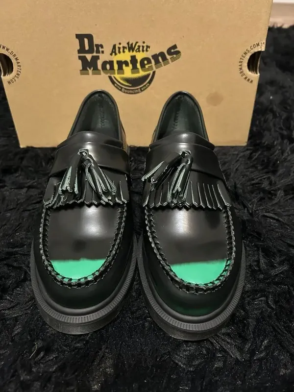 DR MARTENS ADRIAN TASSEL ARCADIA RUB OFF LEATHER LOAFERS shoes women’s 8 new - Image 2