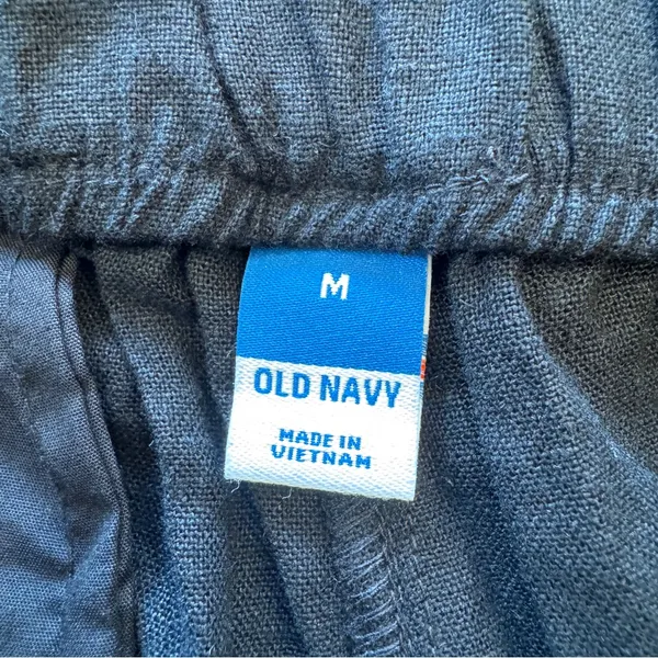 Old Navy‎ Pants Womens Medium High-Waisted Linen Blend Straight Zip Dress Pants - Image 5