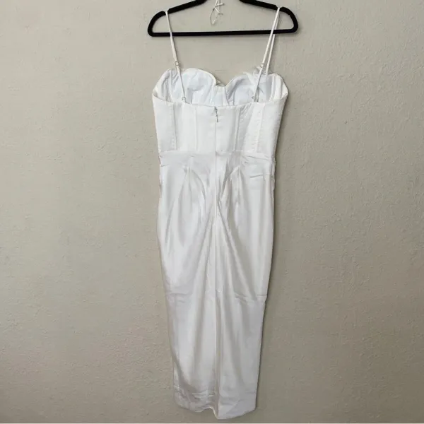 House of CB Myrna Ivory‎ Corset Slip Dress white NWOT Size L - Image 6
