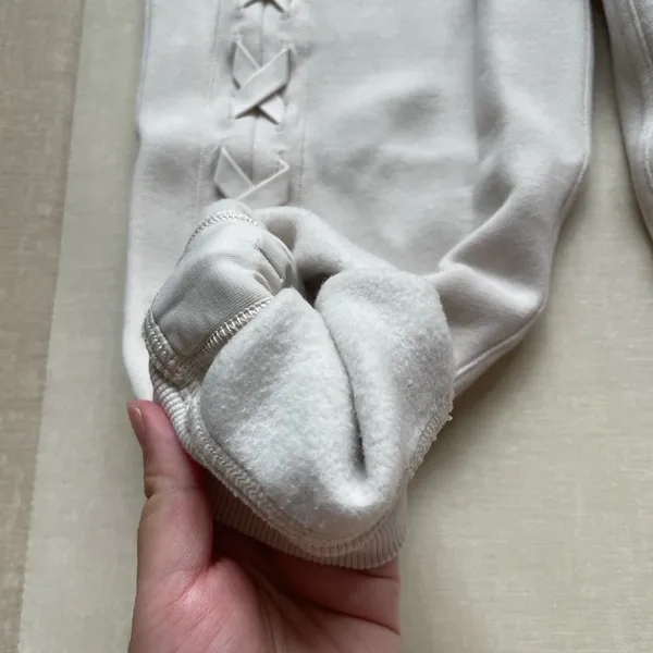 Lululemon Braided Detailed High Rise Jogger - White Opal - Image 5