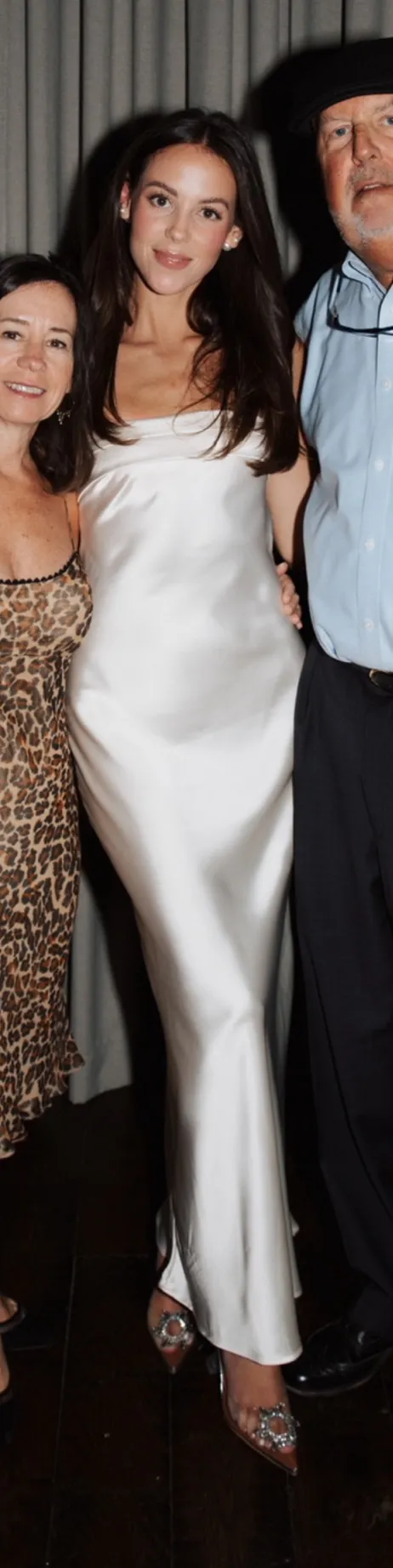 Rehearsal Dinner white satin dress with open back - Image 3