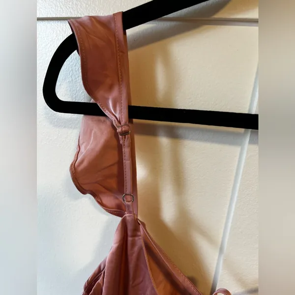 ASTR The Label Marla‎ Flutter Strap Satin Mini Dress NWOT Pink Rose Size L - Image 9