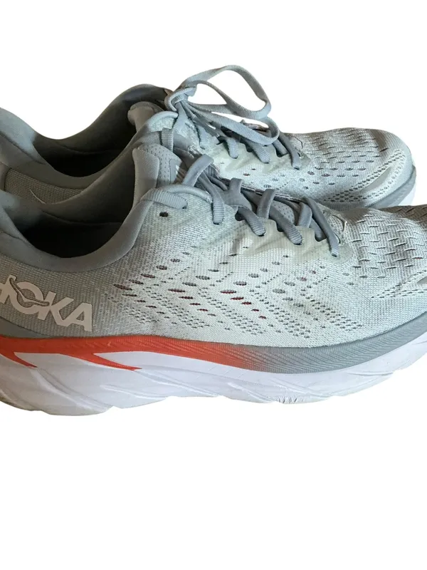 Hoka Women's Blue Fog Plein Air Running Shoe with Coral Stripe size 9 - Image 3