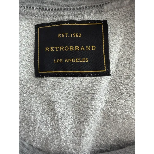 Retro Brand Woodstock Graphic Crewneck Sweatshirt Gray Women's Size Small - Image 9