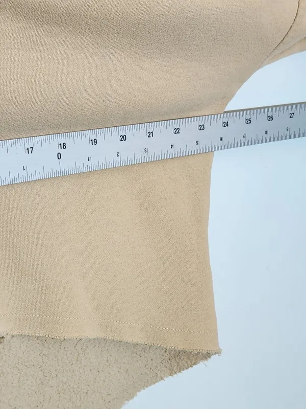 Urban Outfitters Cream Oversized Cropped Hoodie Sweatshirt Size Small - Image 7