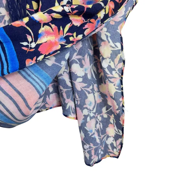 Colleen Lopez Boho Colorful Floral Crochet‎ Lightweight Open Oversized Tunic M L - Image 8