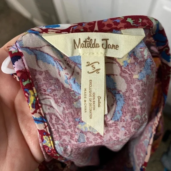 MATILDA‎ JANE Lovely Menagerie Dress Size Small Boho Mini Length - Image 7